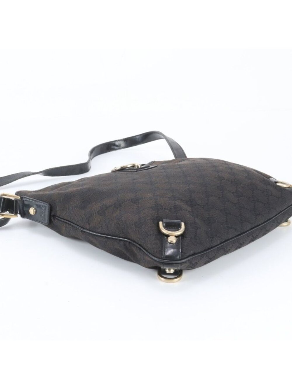 Gucci GG Canvas Leather Shoulder Bag Crossbody Hand Abbey - Picture 5 of 12